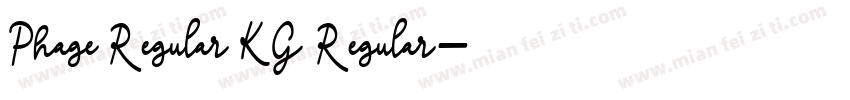 Phage Regular KG Regular字体转换
